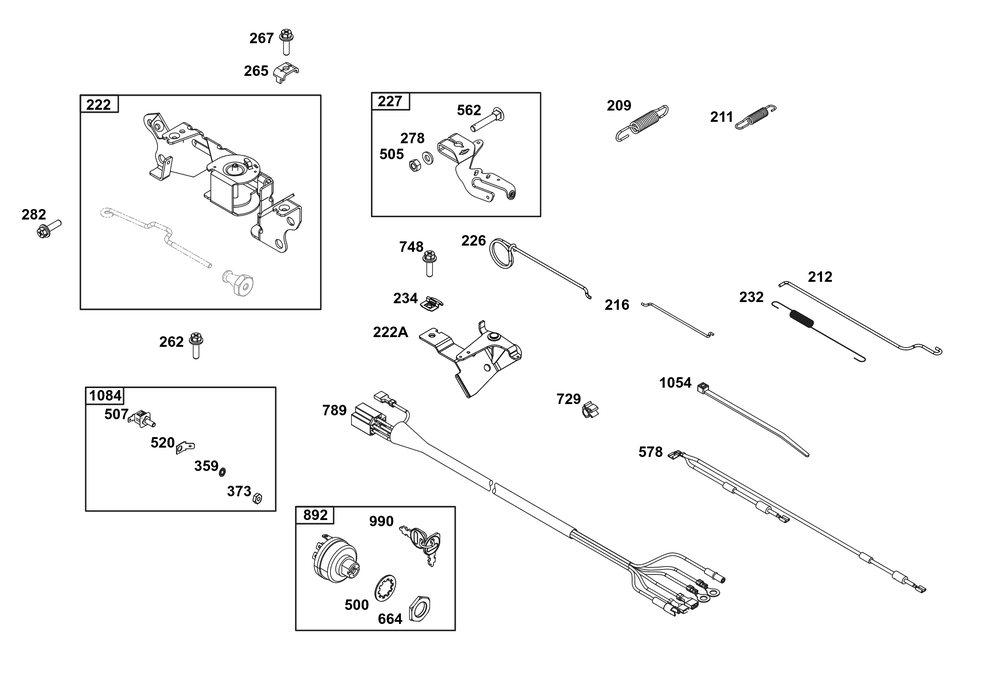 Controls Group Diagram and Parts List for 356447-0683-F1 200000 - 399999 Briggs and Stratton Engine